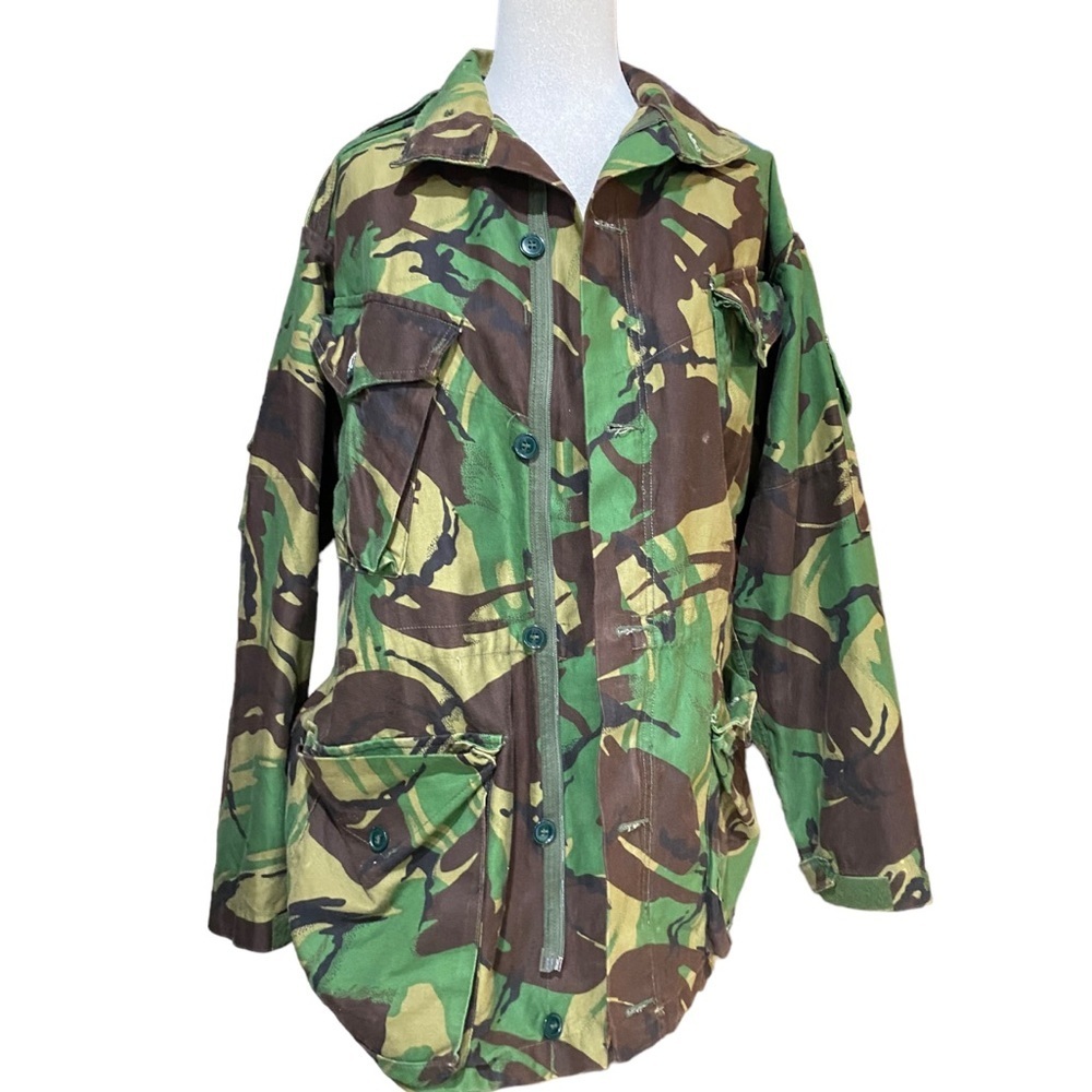 VINTAGE SMOCK COMBAT DPM NATO COLD WEATHER BUTTON FRONT W/ZIPPER DRAWSTRING